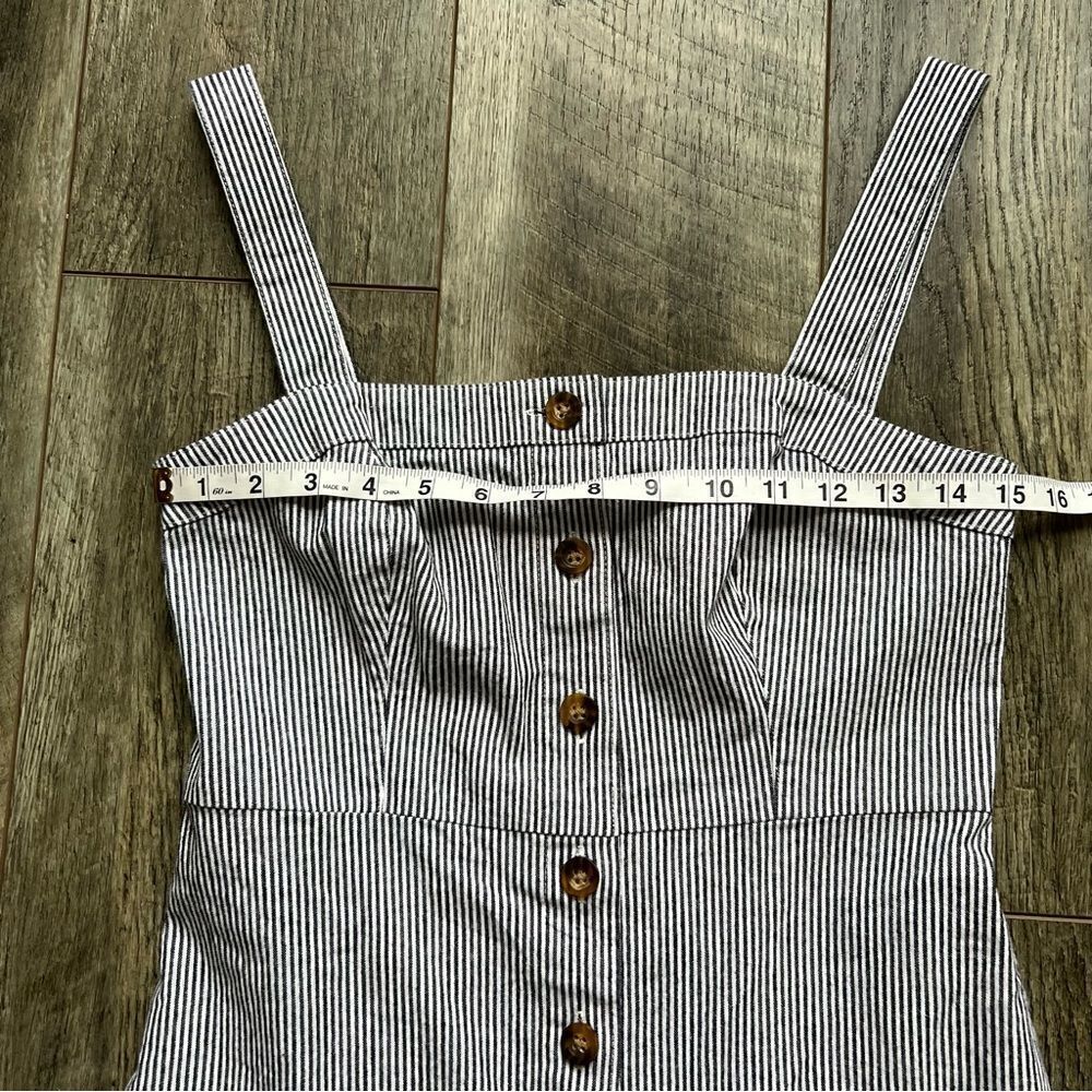 Hollister Pinstripe Button Down Striped Mini Dress Size Small - Picture 12 of 15